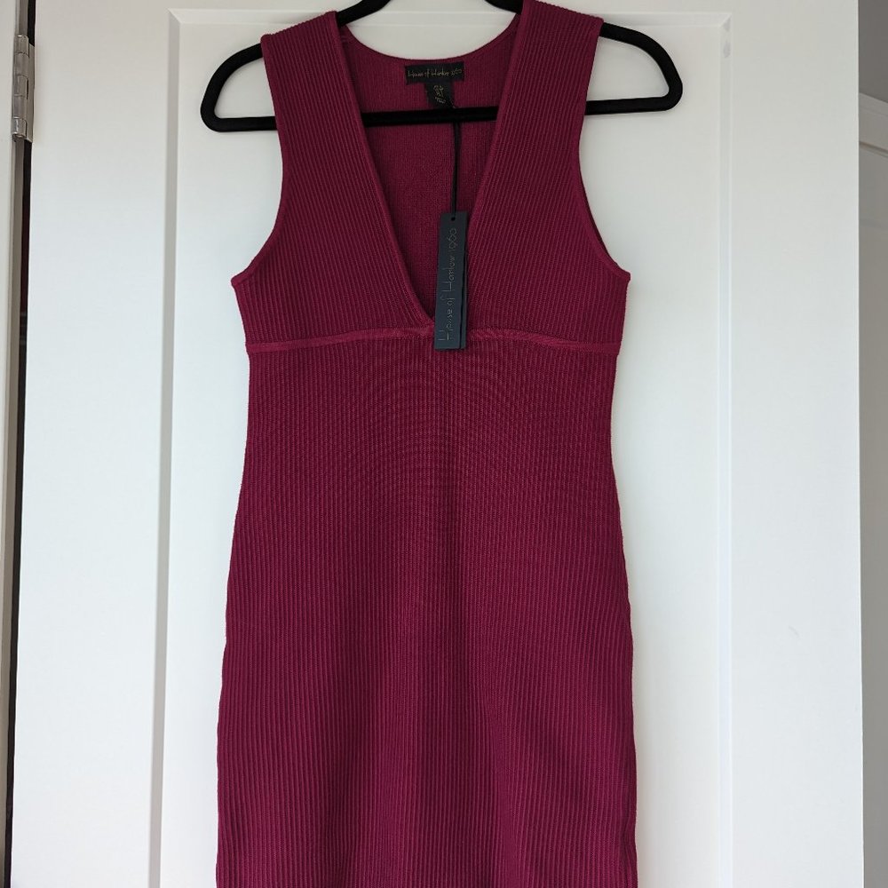 NWT PINK RIBBED BODYCON DRESS - STRIKING BARBIE-INSPIRED FASHION! SZ SMALL